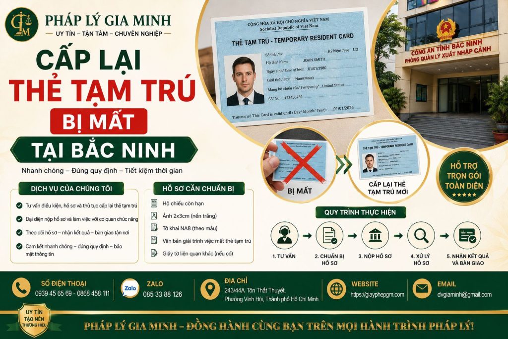 Cấp lại thẻ tạm trú bị mất tại Bắc Ninh nhanh chóng 1 Cấp Lại Thẻ Tạm Trú Bị Mất Tại Bắc Ninh
