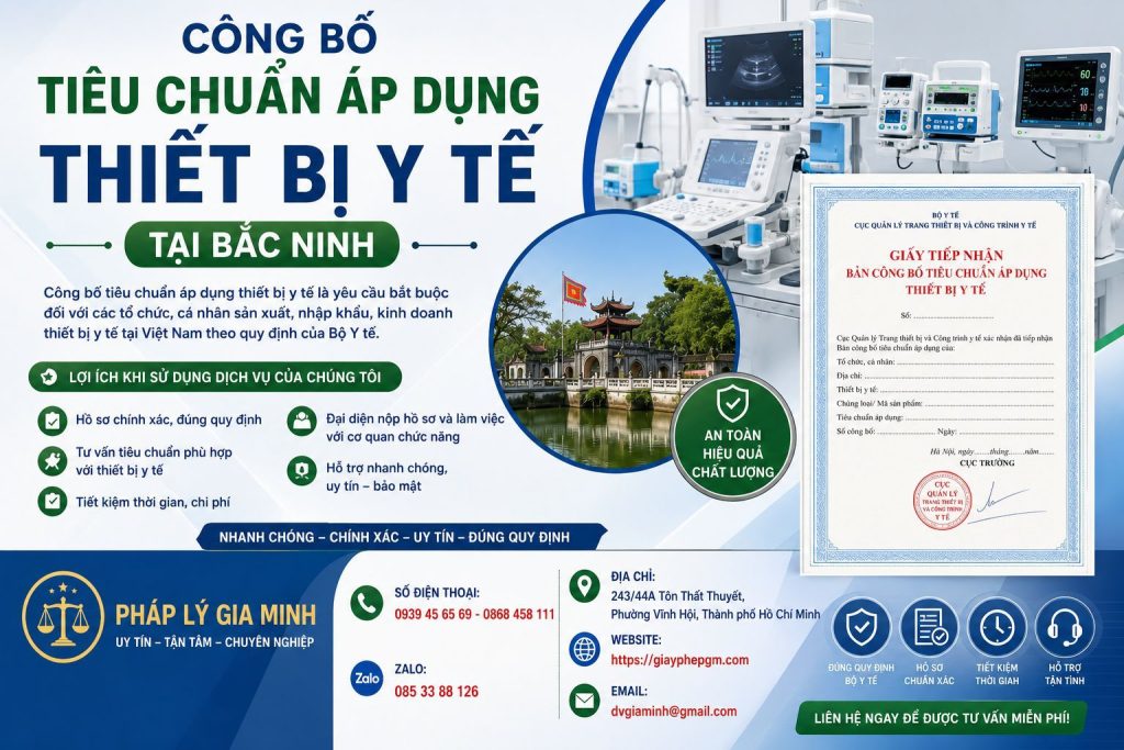 Công bố tiêu chuẩn áp dụng thiết bị y tế tại Bắc Ninh nhanh, đúng quy định 1 Công Bố Tiêu Chuẩn Áp Dụng Thiết Bị Y Tế Tại Bắc Ninh
