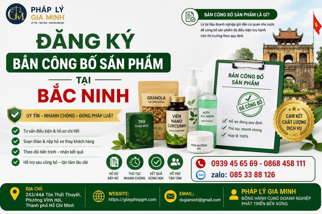 Đăng ký bản công bố sản phẩm tại Bắc Ninh
