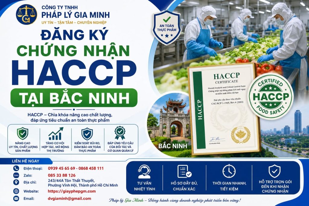 Đăng ký chứng nhận HACCP tại Bắc Ninh