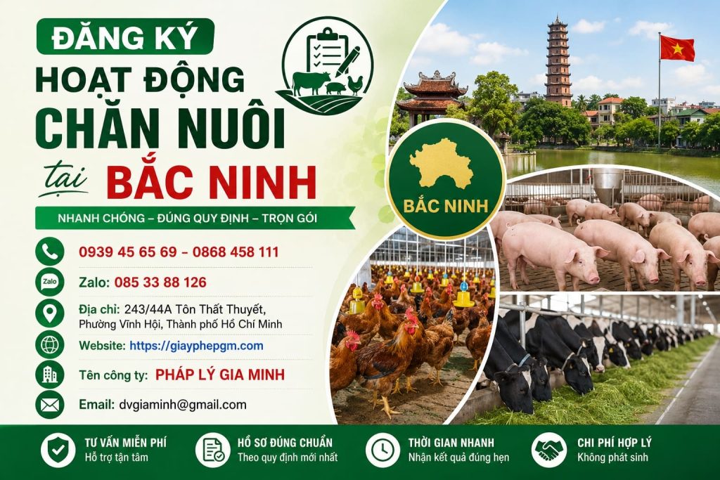 Đăng ký hoạt động chăn nuôi tại Bắc Ninh nhanh chóng, đúng thủ tục 1 Đăng ký hoạt động chăn nuôi tại Bắc Ninh