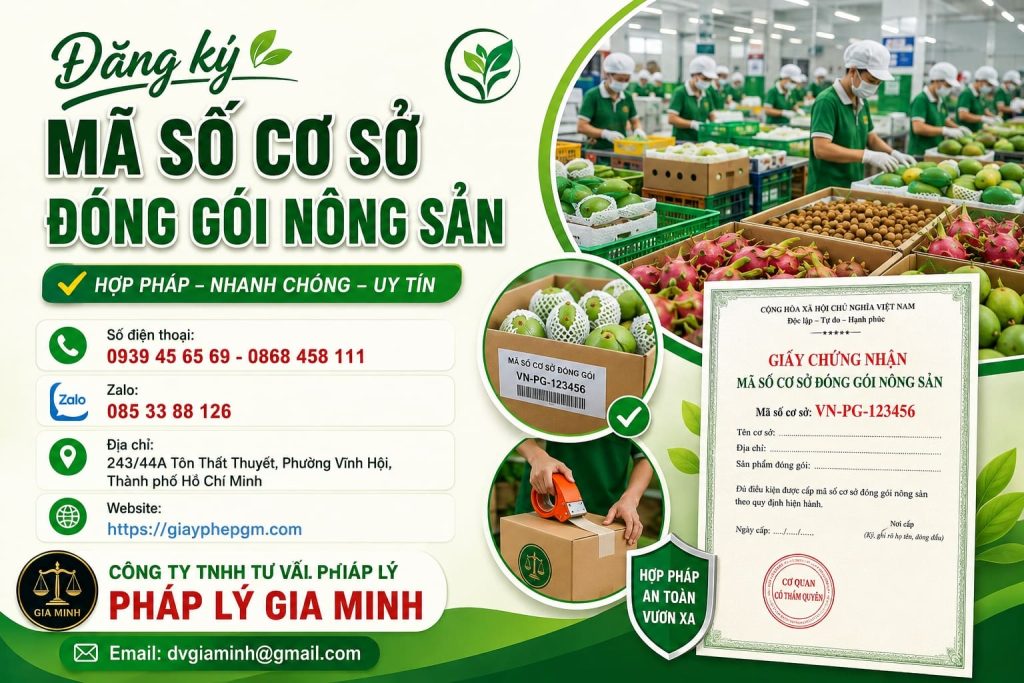 Đăng ký mã số cơ sở đóng gói nông sản: Điều kiện, hồ sơ và quy trình cấp mã số 1 Đăng ký mã số cơ sở đóng gói nông sản