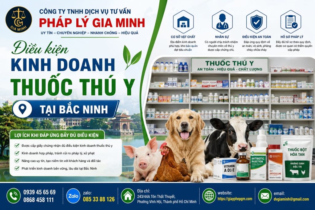Điều kiện kinh doanh thuốc thú y tại Bắc Ninh cần đáp ứng những gì? 1 Điều kiện kinh doanh thuốc thú y tại Bắc Ninh