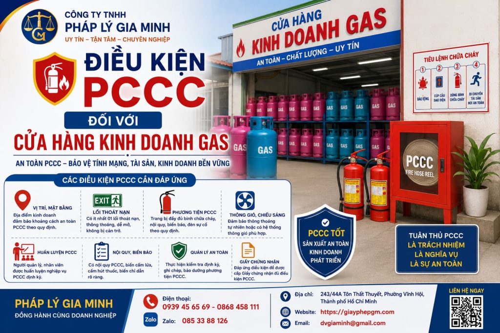Điều kiện PCCC đối với cửa hàng kinh doanh gas