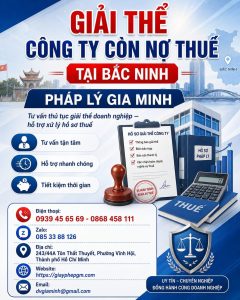 Giải thể công ty còn nợ thuế tại Bắc Ninh