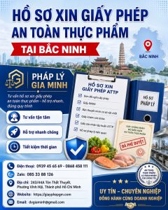 Hồ sơ xin giấy phép an toàn thực phẩm tại Bắc Ninh
