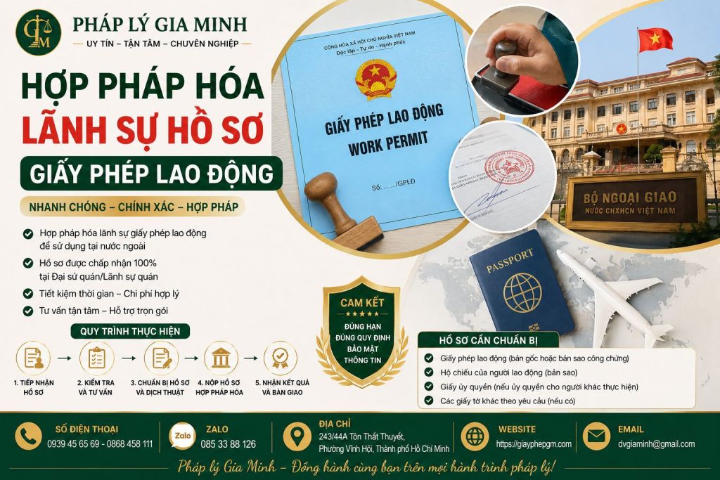 Hợp pháp hóa lãnh sự hồ sơ giấy phép lao động đúng quy trình 1 Hợp Pháp Hóa Lãnh Sự Hồ Sơ Giấy Phép Lao Động