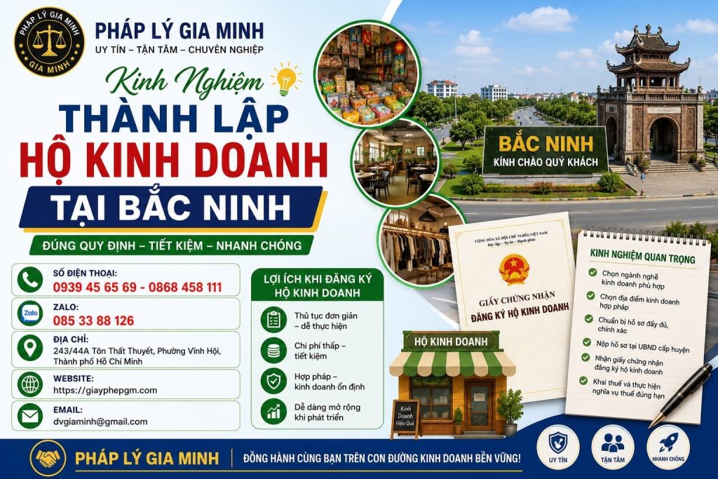Kinh nghiệm thành lập hộ kinh doanh tại Bắc Ninh tránh mọi sai sót 1 Kinh Nghiệm Thành Lập Hộ Kinh Doanh Tại Bắc Ninh