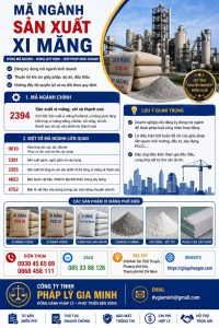 Mã Ngành Sản Xuất Xi Măng