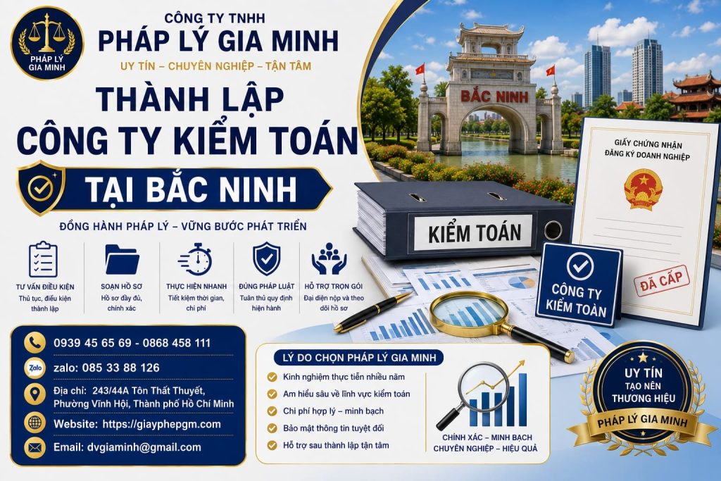 Thành lập công ty kiểm toán tại Bắc Ninh