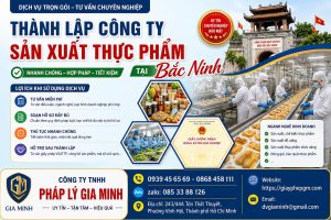 Thành lập công ty sản xuất thực phẩm tại Bắc Ninh