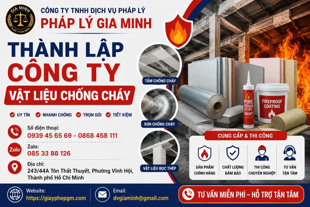 Thành Lập Công Ty Vật Liệu Chống Cháy