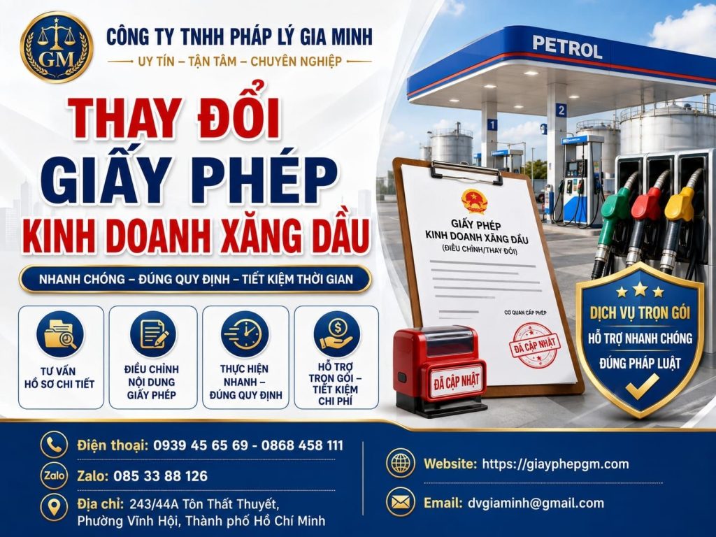 Thay đổi giấy phép kinh doanh xăng dầu