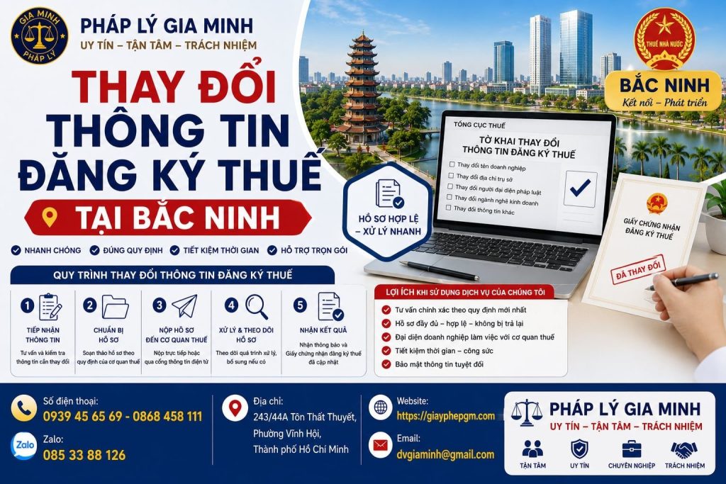 Thay Đổi Thông Tin Đăng Ký Thuế Tại Bắc Ninh