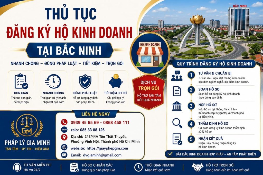 Thủ Tục Đăng Ký Hộ Kinh Doanh Tại Bắc Ninh
