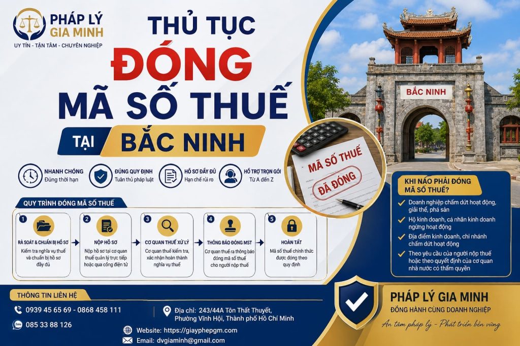 Thủ tục đóng mã số thuế tại Bắc Ninh