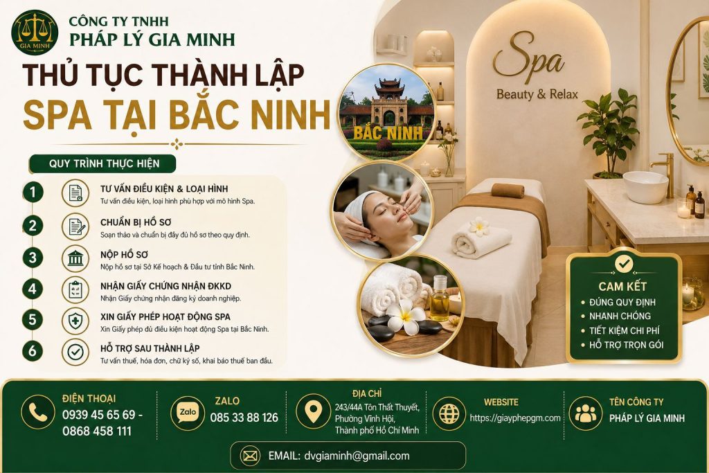 Thủ tục thành lập spa tại Bắc Ninh đầy đủ, dễ thực hiện 1 Thủ Tục Thành Lập Spa Tại Bắc Ninh