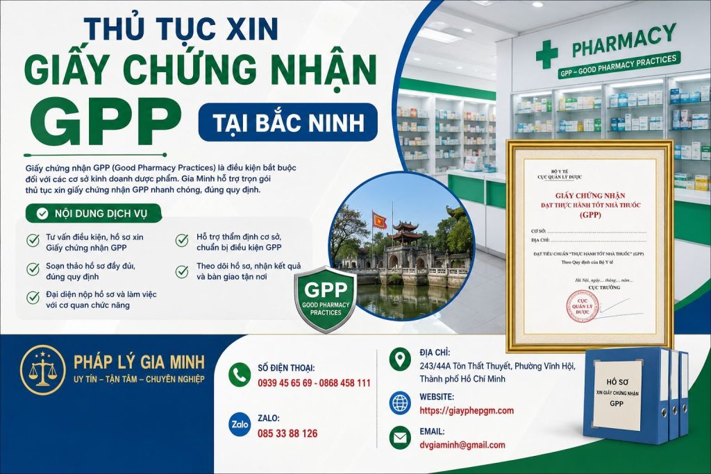 Thủ tục xin giấy chứng nhận GPP tại Bắc Ninh nhanh, đúng quy định 1 Thủ Tục Xin Giấy Chứng Nhận GPP Tại Bắc Ninh