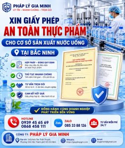 Xin giấy phép an toàn thực phẩm cho cơ sở sản xuất nước uống tại Bắc Ninh