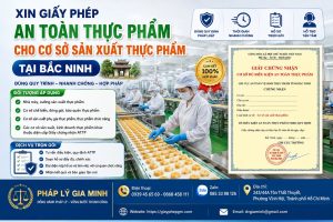 Xin giấy phép an toàn thực phẩm cho cơ sở sản xuất thực phẩm tại Bắc Ninh
