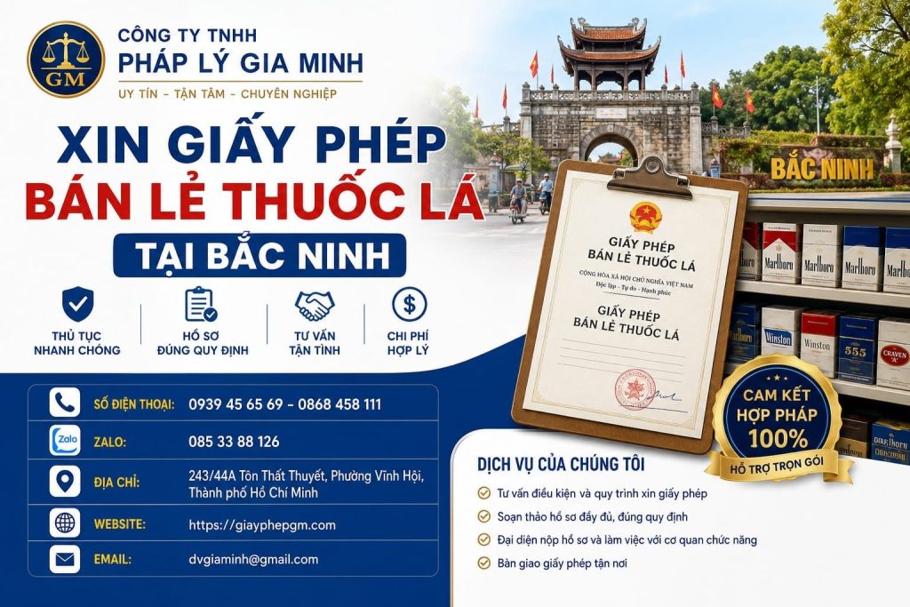 Xin giấy phép bán lẻ thuốc lá tại Bắc Ninh