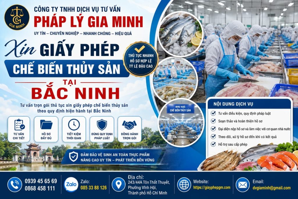 Xin giấy phép chế biến thủy sản tại Bắc Ninh