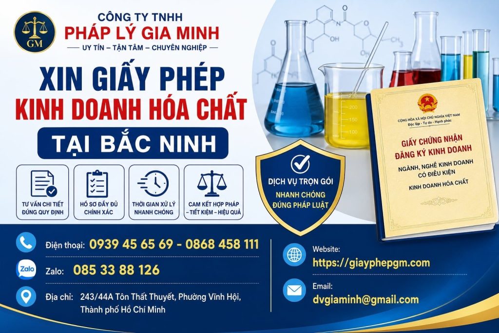 Xin giấy phép kinh doanh hóa chất tại Bắc Ninh nhanh, đúng quy định 1 Xin giấy phép kinh doanh hóa chất tại Bắc Ninh