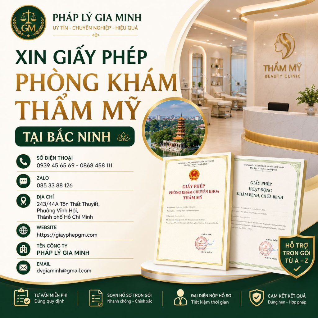 Xin Giấy Phép Phòng Khám Thẩm Mỹ Tại Bắc Ninh
