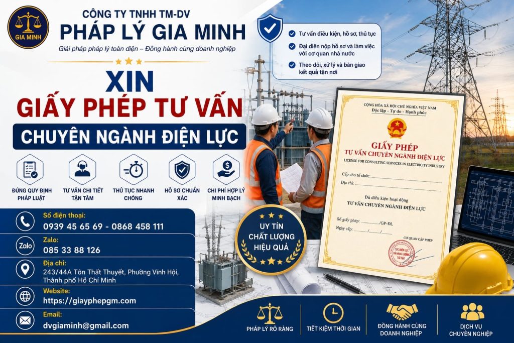 Xin giấy phép tư vấn chuyên ngành điện lực đầy đủ hồ sơ, đúng quy trình 1 Xin giấy phép tư vấn chuyên ngành điện lực