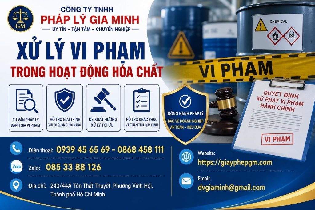 Xử lý vi phạm trong hoạt động hóa chất: Mức phạt và cách khắc phục 1 Xử lý vi phạm trong hoạt động hóa chất