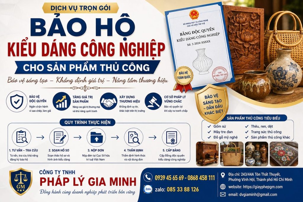 Bảo hộ kiểu dáng công nghiệp cho sản phẩm thủ công đúng quy định 1 Bảo hộ kiểu dáng công nghiệp cho sản phẩm thủ công