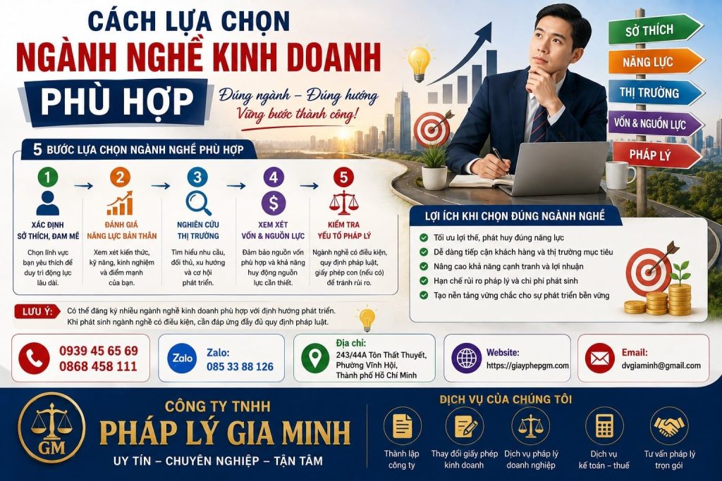 Cách lựa chọn ngành nghề kinh doanh phù hợp khi thành lập doanh nghiệp 1 Cách lựa chọn ngành nghề kinh doanh phù hợp