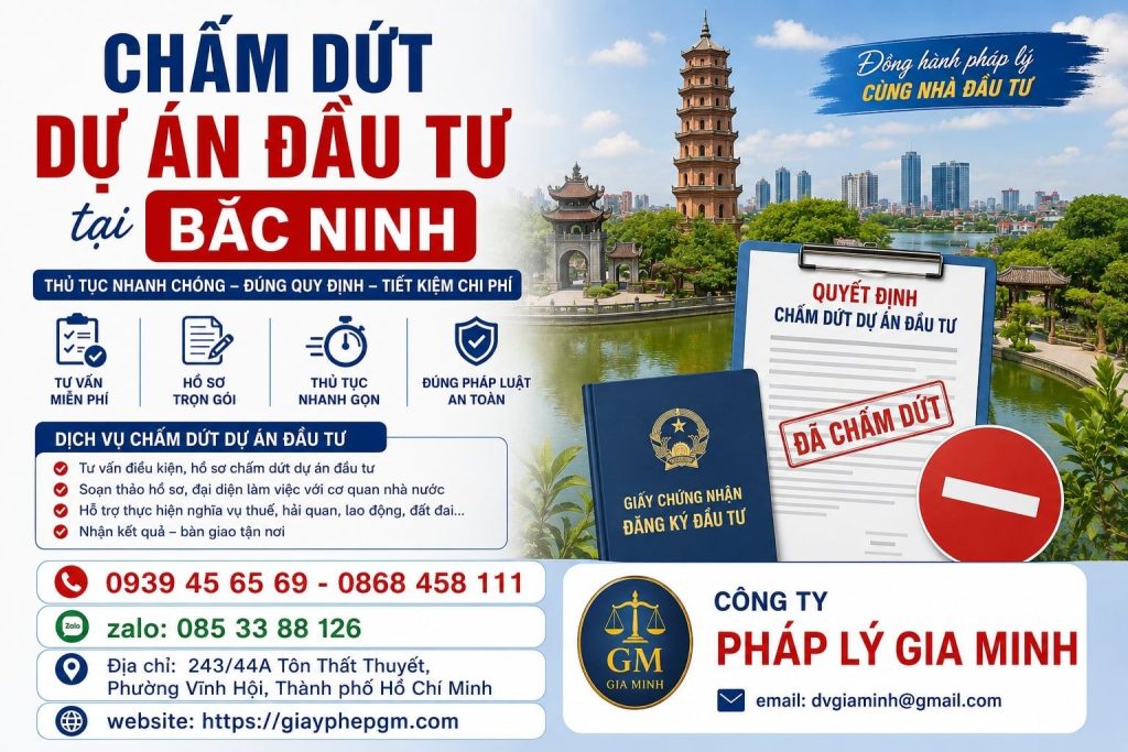 Chấm dứt dự án đầu tư tại Bắc Ninh