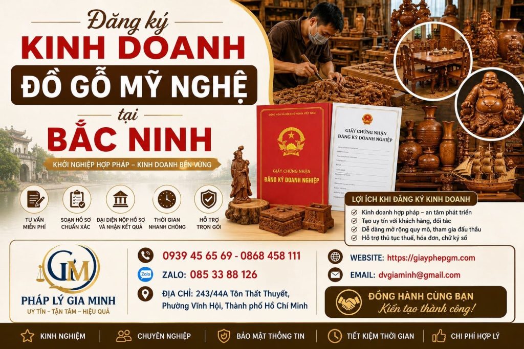 Đăng ký kinh doanh đồ gỗ mỹ nghệ tại Bắc Ninh