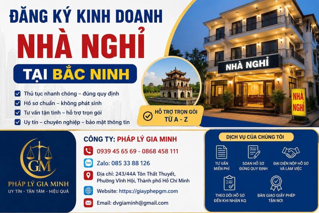 Đăng ký kinh doanh nhà nghỉ tại Bắc Ninh