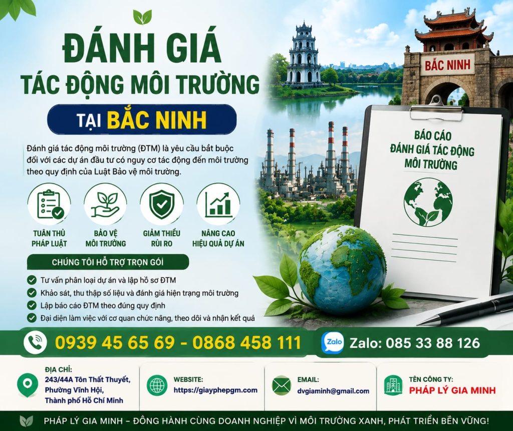 Đánh giá tác động môi trường tại Bắc Ninh