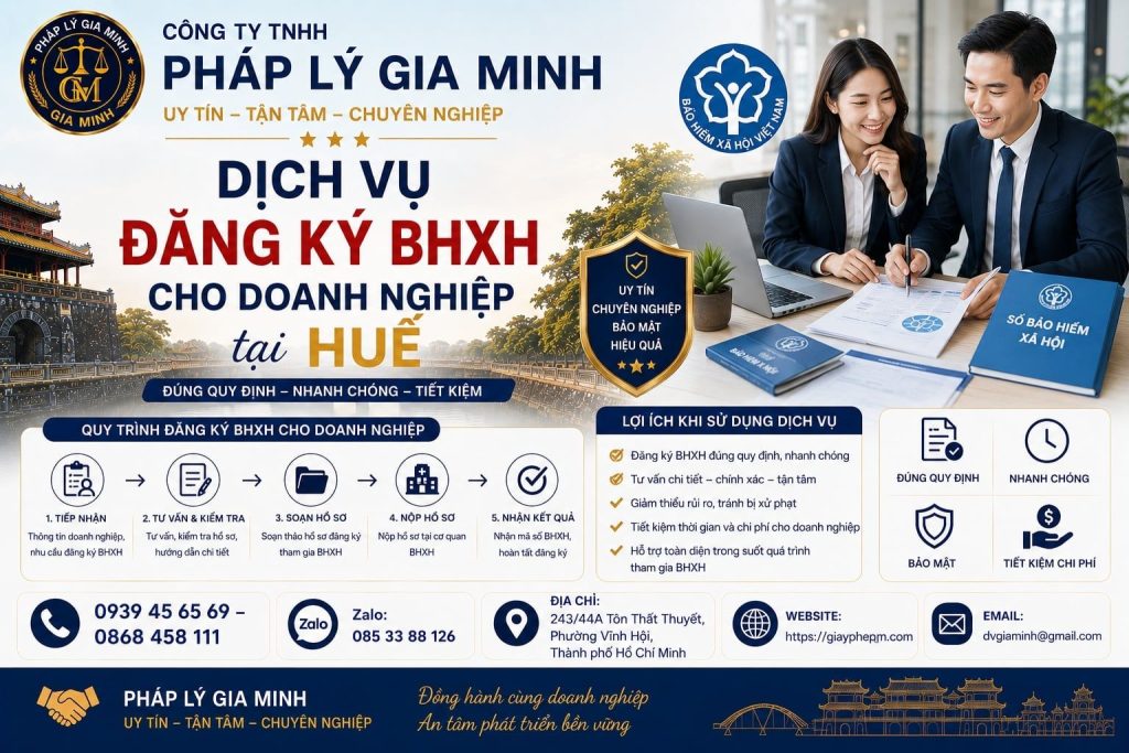 Dịch vụ đăng ký BHXH cho doanh nghiệp tại Huế