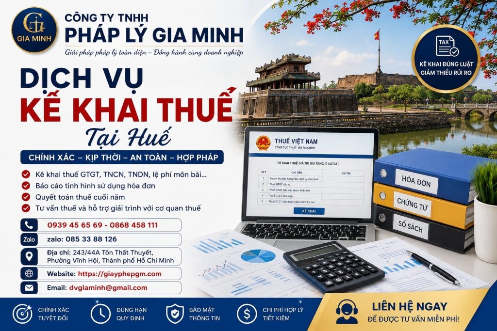 Dịch vụ kê khai thuế tại Huế: Làm đúng kỳ, kiểm soát tốt số liệu doanh nghiệp 1 Dịch vụ kê khai thuế tại Huế