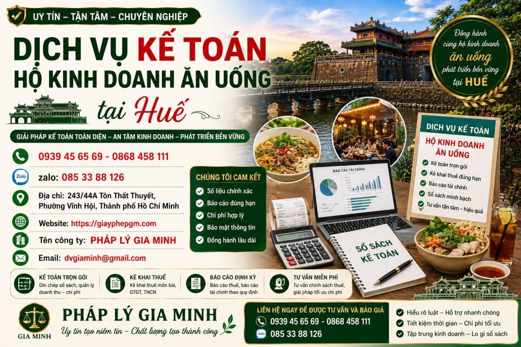 Dịch vụ kế toán hộ kinh doanh ăn uống tại Huế quản lý doanh thu và chi phí rõ ràng 1 Dịch vụ kế toán hộ kinh doanh ăn uống tại Huế