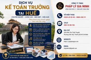 Dịch vụ kế toán trưởng tại Huế