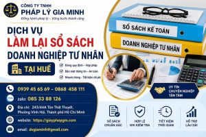 Dịch vụ làm lại sổ sách doanh nghiệp tư nhân tại Huế
