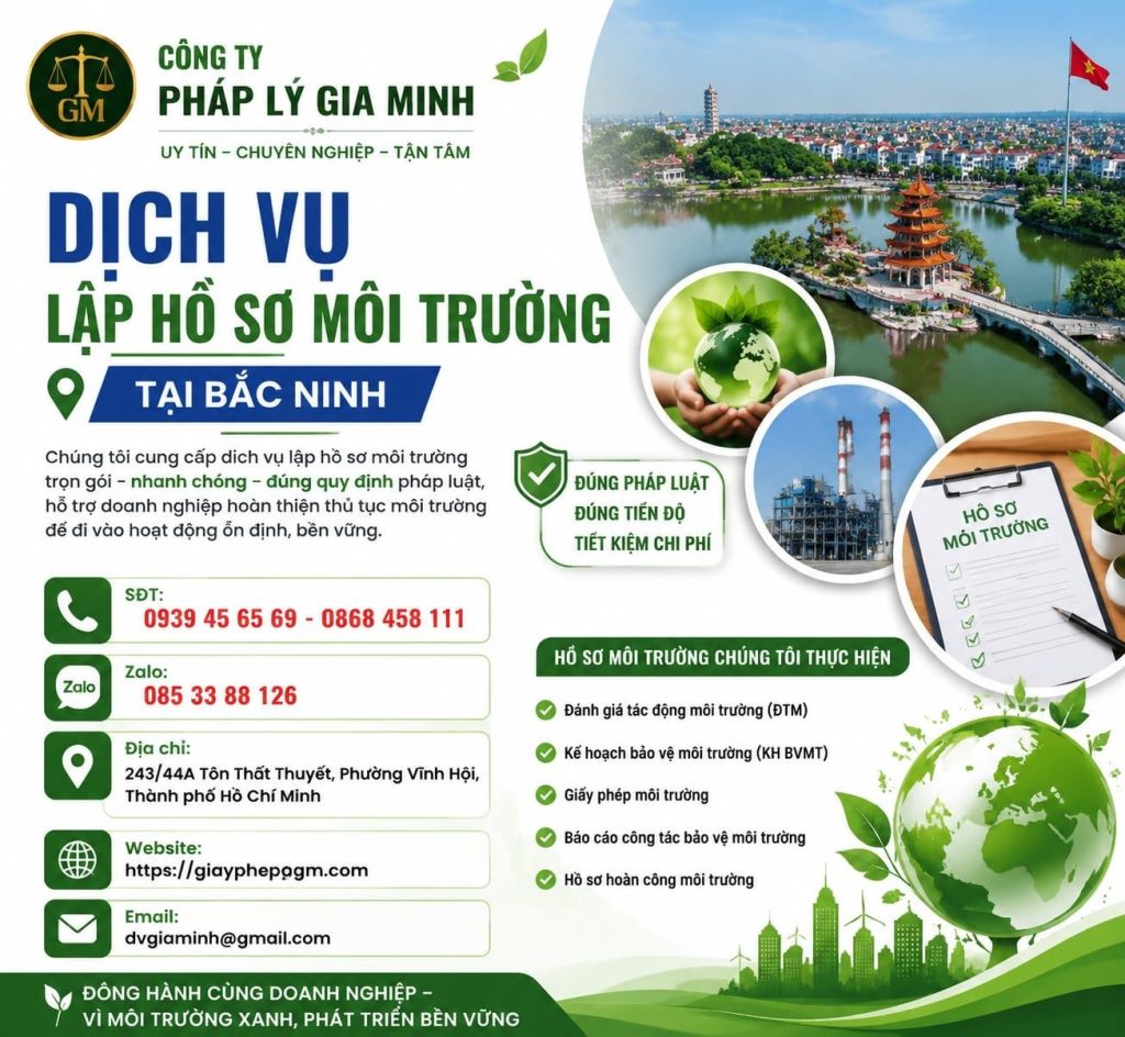 Dịch vụ lập hồ sơ môi trường tại Bắc Ninh