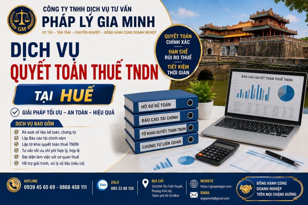 Dịch vụ quyết toán thuế TNDN tại Huế: Kiểm tra doanh thu, chi phí trước khi chốt 1 Dịch vụ quyết toán thuế TNDN tại Huế