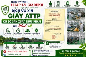 Dịch vụ xin giấy ATTP cơ sở sản xuất thực phẩm tại Huế