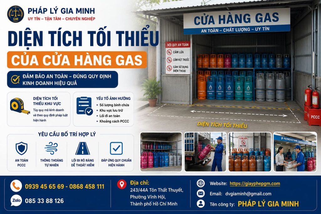 Diện tích tối thiểu của cửa hàng gas – Không chỉ là số mét vuông mà còn là cách bố trí 1 Diện tích tối thiểu của cửa hàng gas