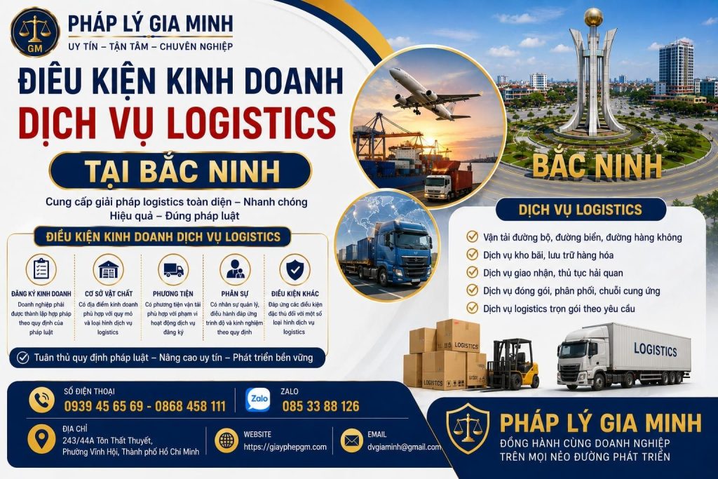 Điều kiện kinh doanh dịch vụ logistics tại Bắc Ninh mới nhất cho doanh nghiệp 1 Điều kiện kinh doanh dịch vụ logistics tại Bắc Ninh