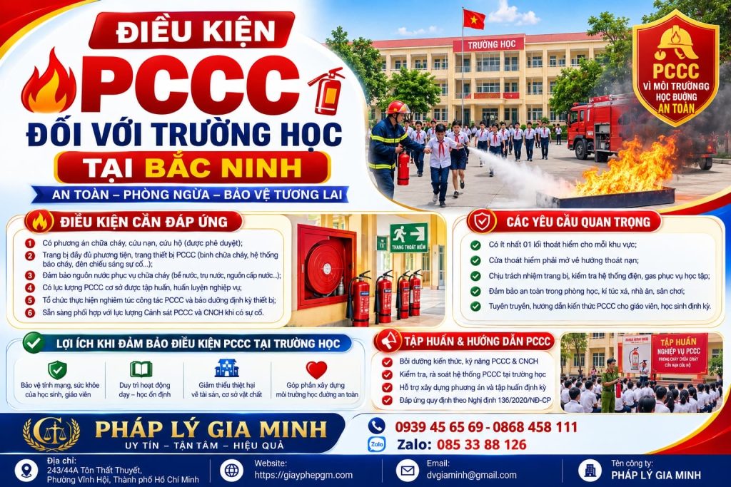 Điều Kiện PCCC Đối Với Trường Học Tại Bắc Ninh 1 Điều kiện PCCC đối với trường học tại Bắc Ninh
