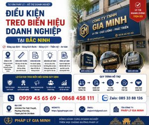 Điều kiện treo biển hiệu doanh nghiệp tại Bắc Ninh