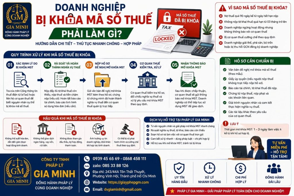 Doanh nghiệp bị khóa mã số thuế phải làm gì