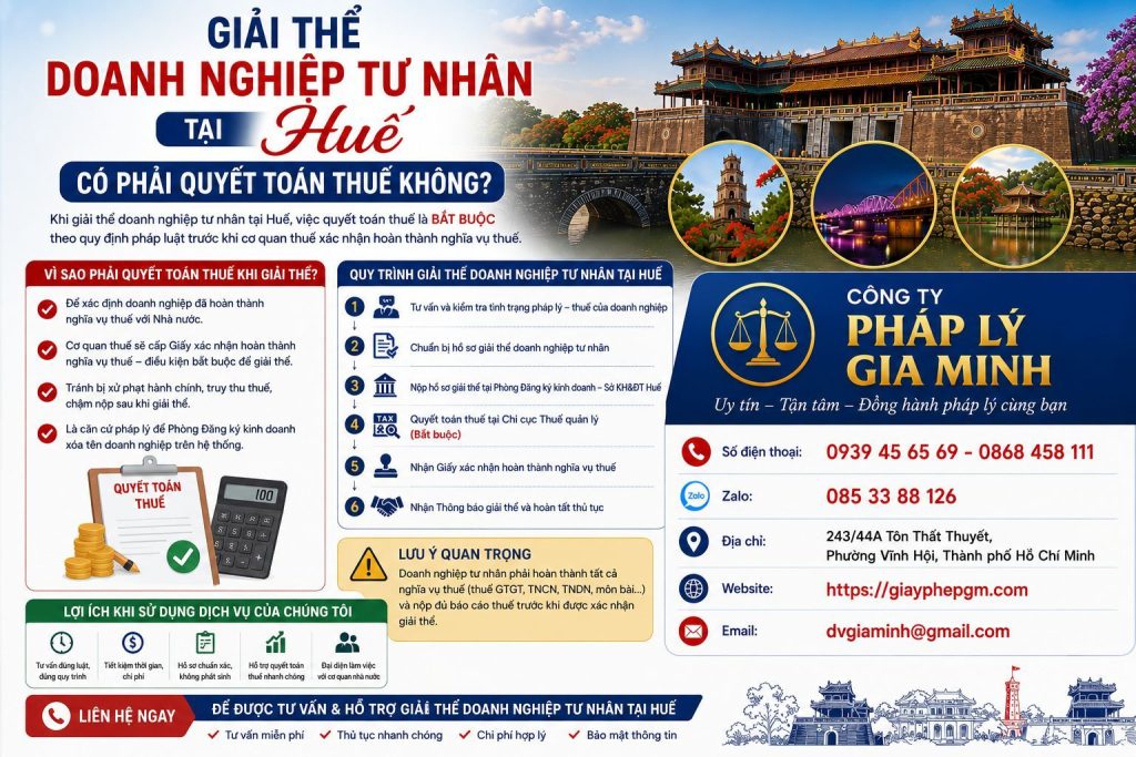 Giải thể doanh nghiệp tư nhân tại Huế có phải quyết toán thuế không đầy đủ từ hồ sơ đến thủ tục 1 Giải thể doanh nghiệp tư nhân tại Huế có phải quyết toán thuế không